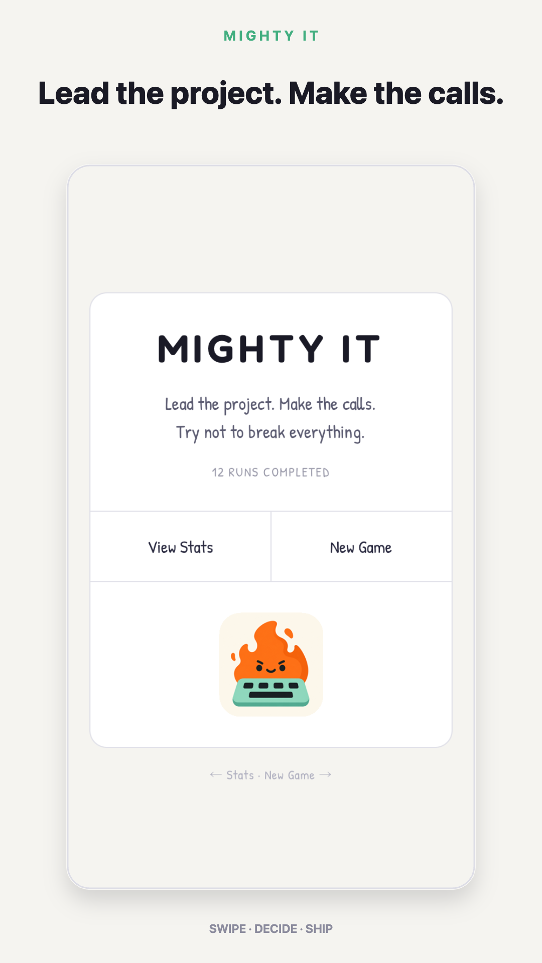 Mighty IT home screen